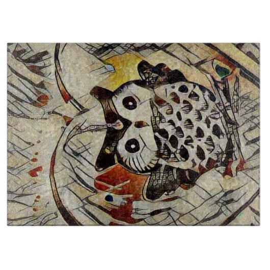 Planche À Découper Dessin de hibou (Devant)