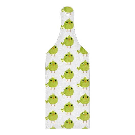 Planche À Découper Dessin d'oiseau vert (Devant)