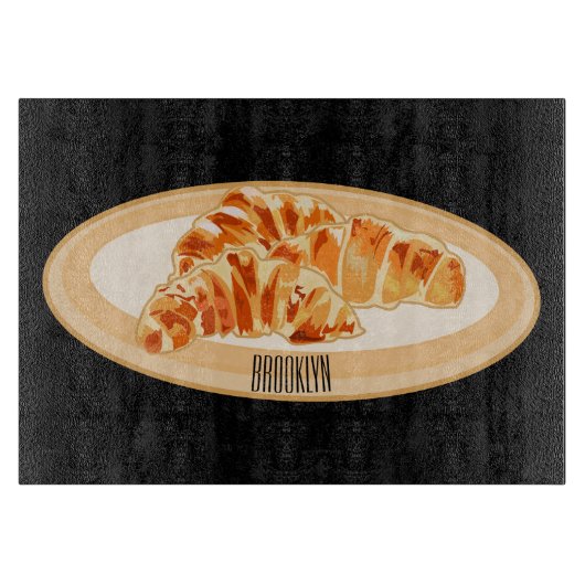 Planche À Découper Dessin du Croissant (Devant)