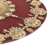 Planche À Découper Dessin floral orné en or (Coin)