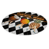 Planche À Découper Dessin Fruits Tropicaux Dames en noir et blanc C (Coin)