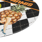 Planche À Découper Dessin Fruits Tropicaux Dames en noir et blanc C (Coin)