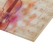Planche À Découper Dessin sur l'arrière - plan d'aquarelle du violon (Coin)