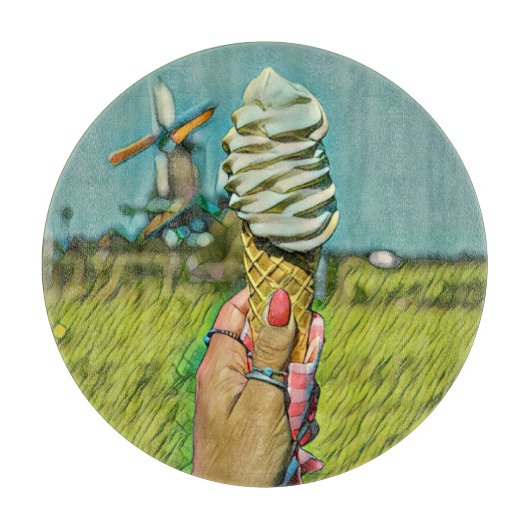 Planche À Découper dessin vintage de crème glacée (Devant)