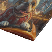 Planche À Découper Dessous de verre à rouleaux de chien de boîte Noël (Coin)