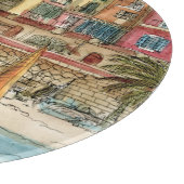 Planche À Découper Destinations | Watercolor Beach & Bâtiments (Coin)