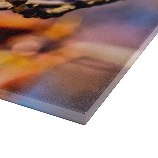 Planche À Découper Deux Fleurs Extraordinaires Sakura. Rose, Arrière (Coin)