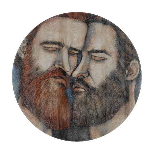 Planche À Découper Deux hommes à poils (Devant)