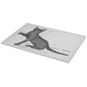 Planche À Découper Diagramme d'anatomie de chat drôle humour nerd (Coin)
