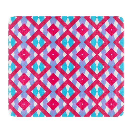 Planche À Découper diamant rose, violet, bleu (Devant)