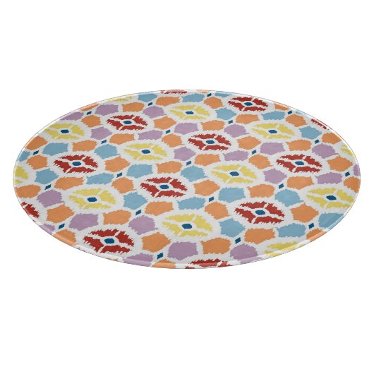 Planche À Découper Diamants colorés ikat géométrique (Coin)