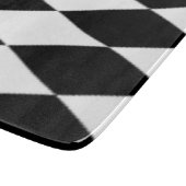 PLANCHE À DÉCOUPER DIAMANTS NOIRS ET BLANCS (Coin)