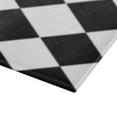 PLANCHE À DÉCOUPER DIAMANTS NOIRS ET BLANCS (Coin)