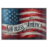 Planche À Découper Dieu bénisse l'Amérique (Devant)