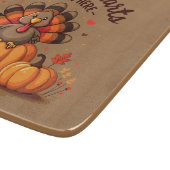 Planche À Découper Dinde de Thanksgiving à cœur reconnaissant (Coin)