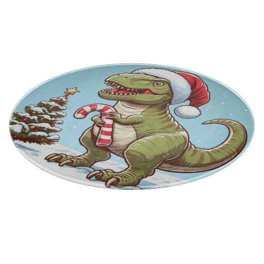 Planche À Découper Dinosaure sucre de canne de Noël mignon (Coin)