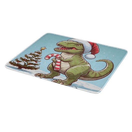 Planche À Découper Dinosaure sucre de canne de Noël mignon (Coin)
