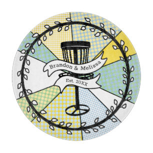 Planche À Découper Disque Golf Personnalisé Couple Date Établie