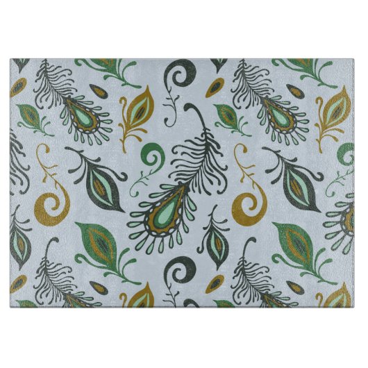 Planche À Découper Diverses plumes colorées (Devant)