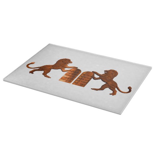 Planche À Découper Dix commandements et lions (Coin)