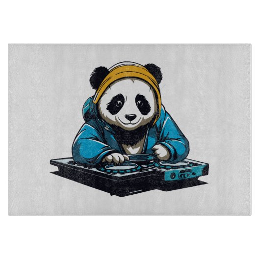 Planche À Découper DJ Kawaii Panda (Devant)