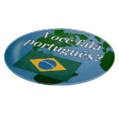 Planche À Découper Do you speak portuguese ? Flag globe (Coin)
