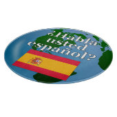 Planche À Découper Do you speak Spanish ? Flag & globe (Coin)