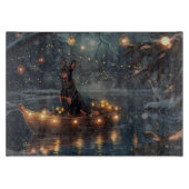 Planche À Découper Doberman Christmas Festive Voyage (Devant)