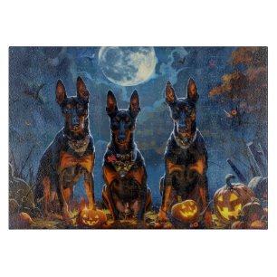 Planche À Découper Doberman Halloween Épouvantable