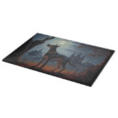 Planche À Découper Doberman Halloween Épouvantable (Coin)