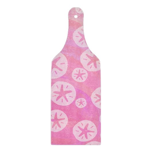 Planche À Découper Dollar de sable blanc et rose (Devant)