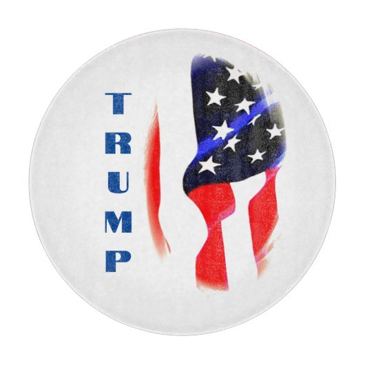 Planche À Découper Donald Trump American Flag Pop Art (Devant)