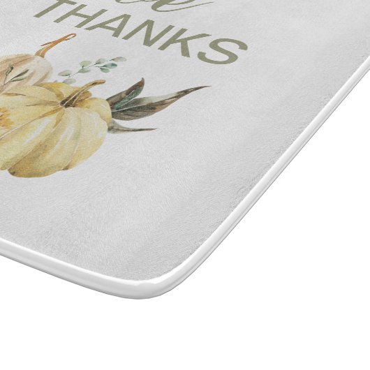 Planche À Découper Donner Merci Citrouille Aquarelle (Coin)