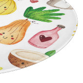 Planche À Découper Doodle aquarelle kawaii, prêt pour autocollant. (Coin)