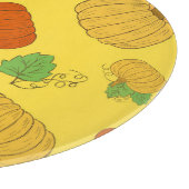 Planche À Découper Doodle citrouille : Main Tirée sans couture (Coin)