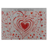 Planche À Découper Doodle du coeur (Devant)