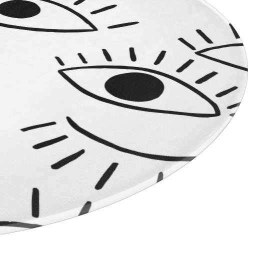 Planche À Découper Doodle eye, motif créatif sans couture. (Coin)