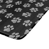 Planche À Découper Doodle Paws, pattes de chien, pattes blanches (Coin)