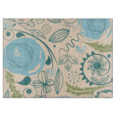 Planche À Découper Doodles de fleurs (Devant)