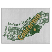 Planche À Découper Doodles floraux de Californie (Devant)