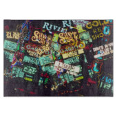 Planche À Découper Double exposition, panneaux de casino, Las Vegas, (Devant)