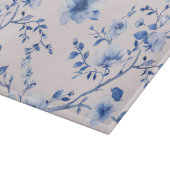 Planche À Découper Douce Touche Florale Bleue de Mariage (Coin)