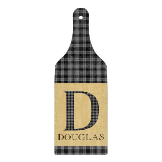 Planche À Découper Douglas Tartan Monogramme D (Devant)