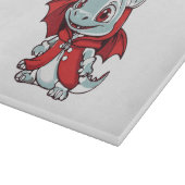 Planche À Découper Dragon albinos en rouge (Coin)