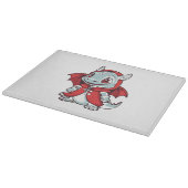 Planche À Découper Dragon albinos en rouge (Coin)