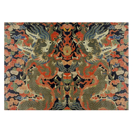 Planche À Découper Dragon asiatique chinois Art coloré (Devant)