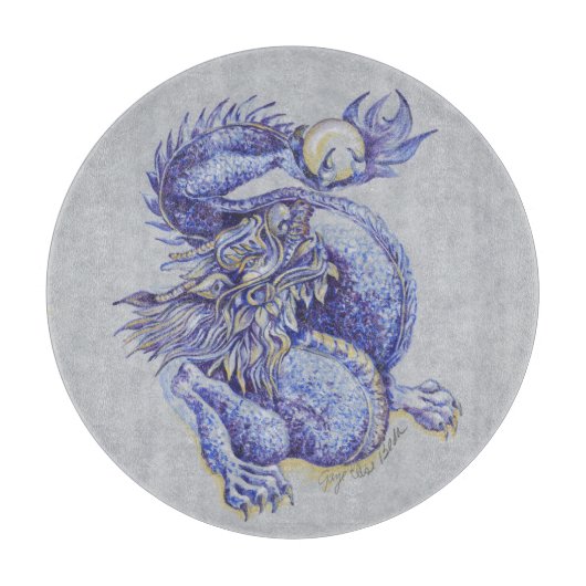 Planche À Découper Dragon bleu (Devant)