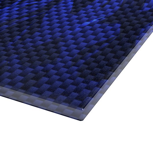 Planche À Découper Dragon Bleu dans Chrome Carbon course flammes (Coin)