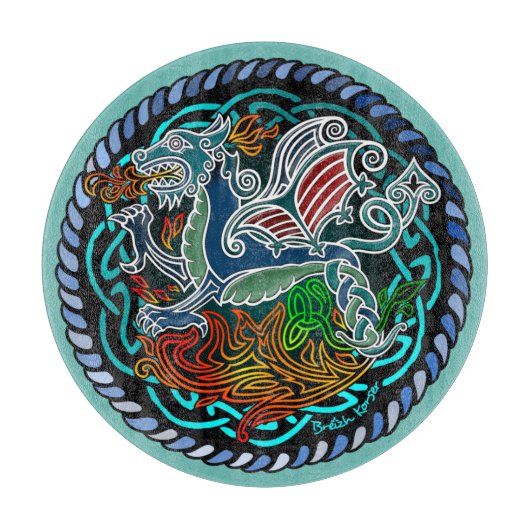 Planche À Découper Dragon celtique (Devant)