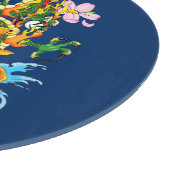 Planche À Découper Dragon chinois vert Koi (Coin)